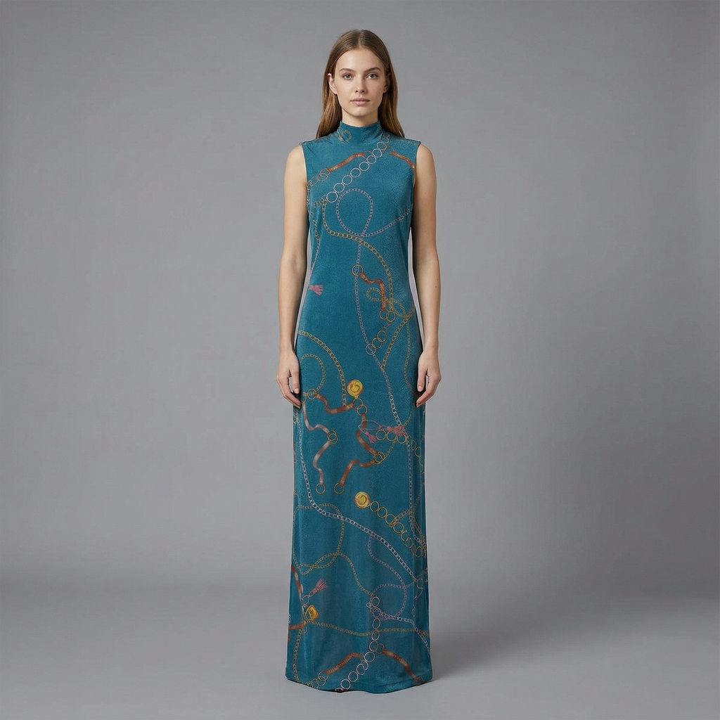 Pink Nautical Maxi Dress