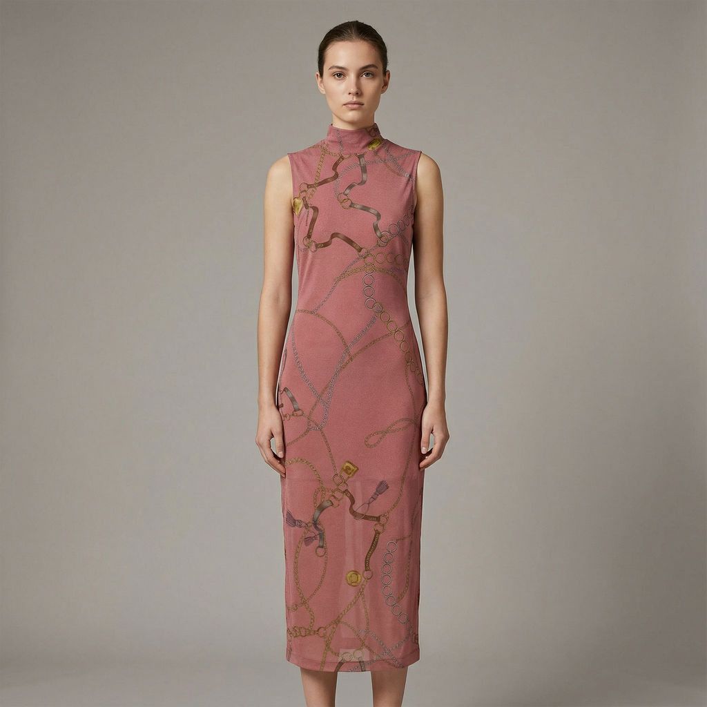 Pink Nautical Maxi Dress2