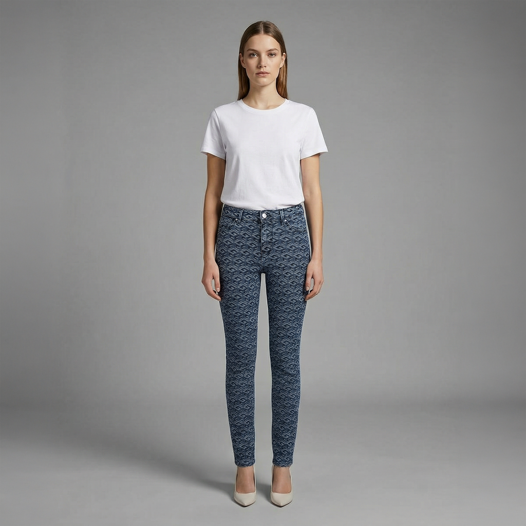 All Over Logo Denim Pant