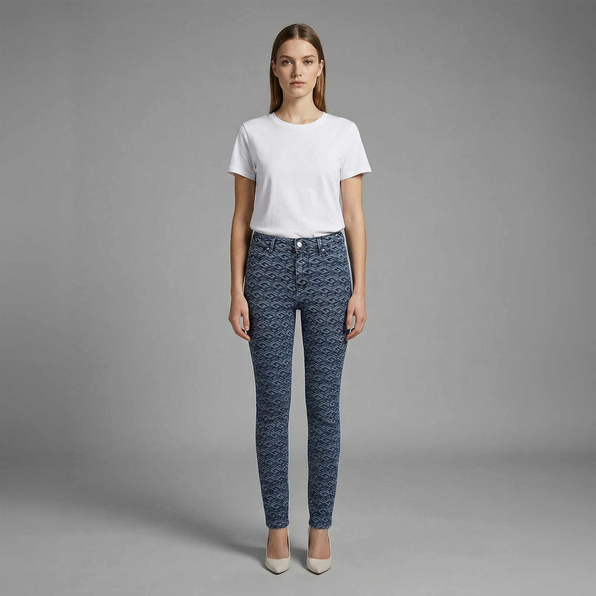 All Over Logo Denim Pant