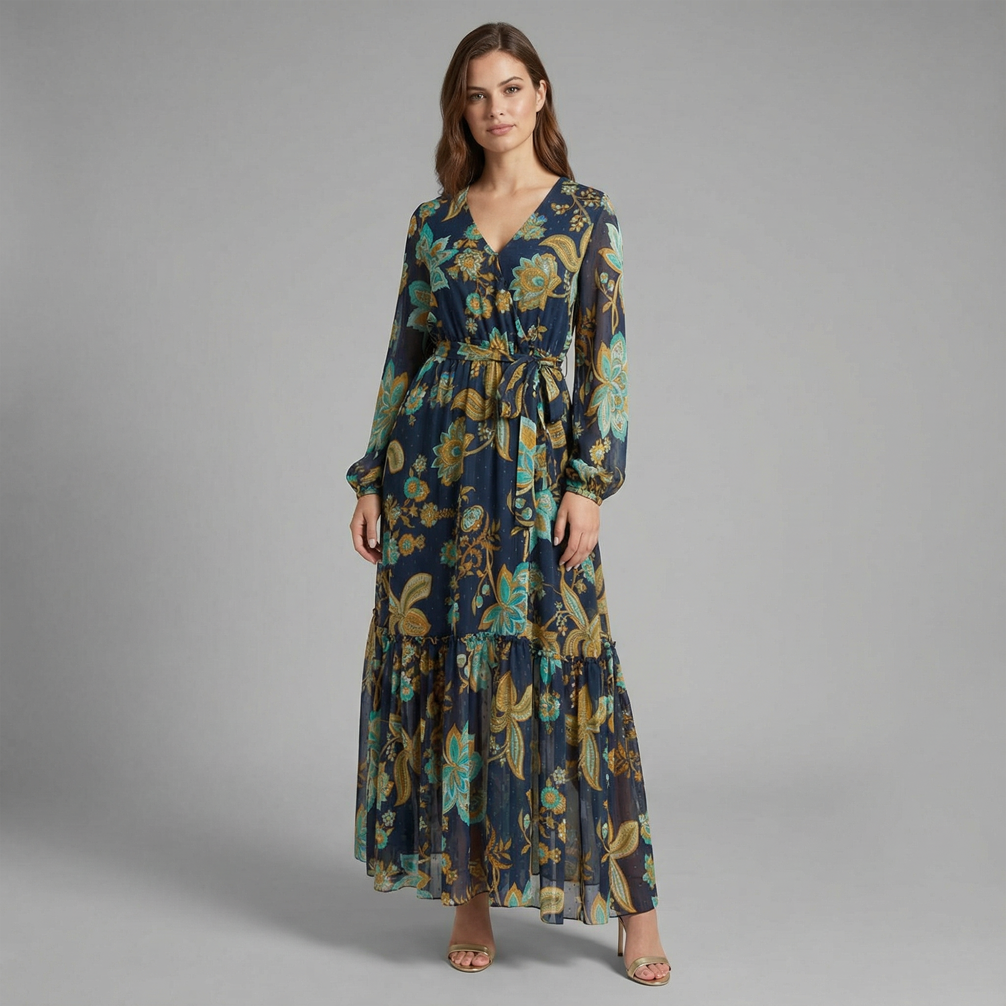 All Over Print Long Dress