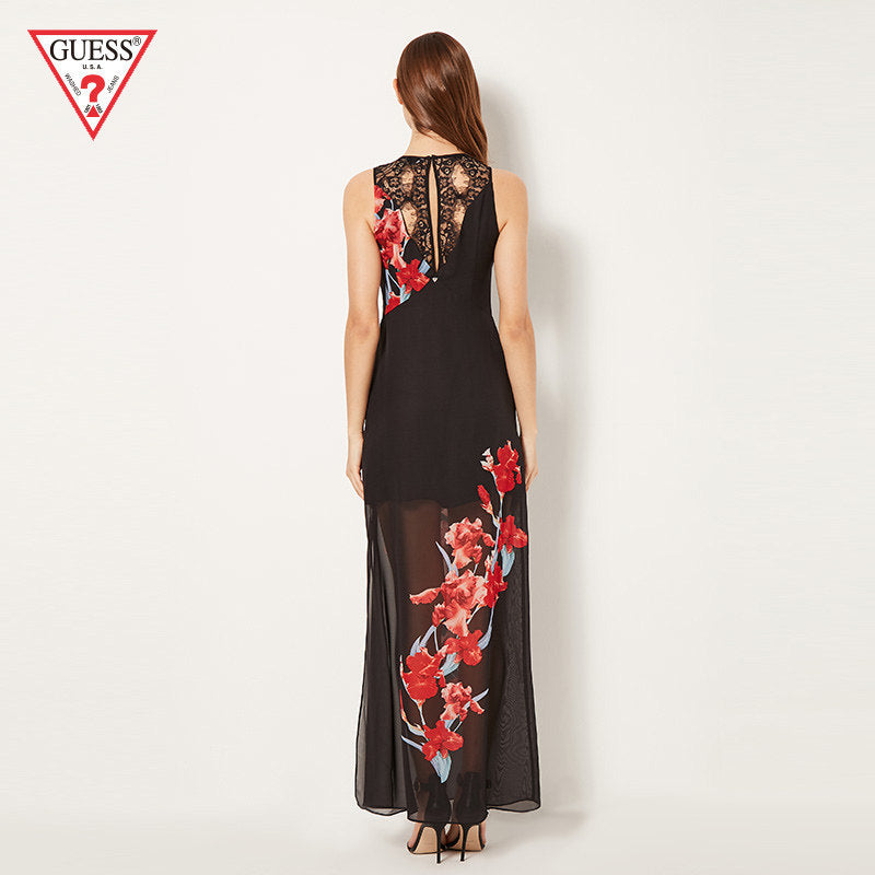 Women Dress Think Ladies Lace Splicing Fashion Floral Dresses