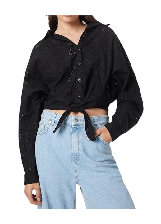 Camasa dama, GUESS, Bumbac, Negru